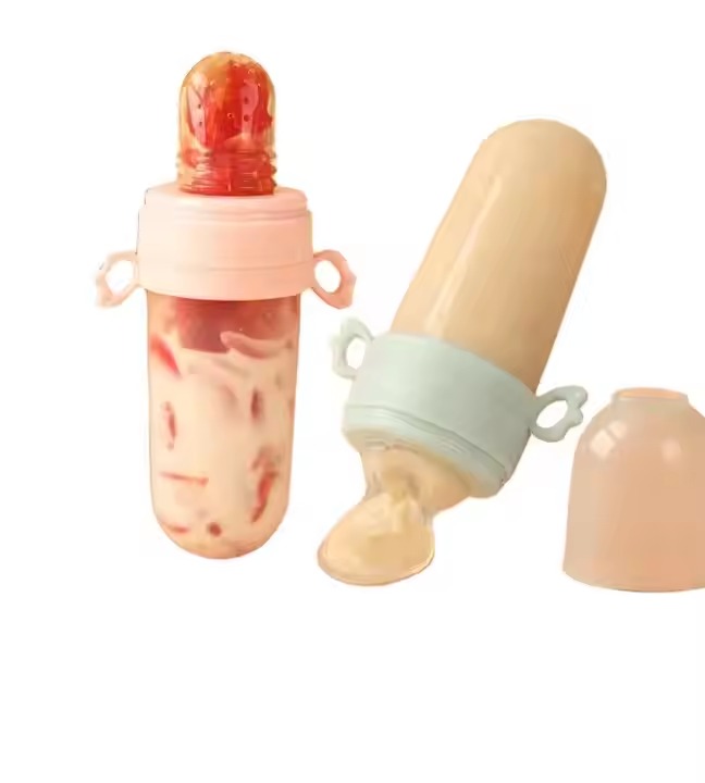 kids safe silicone Fruit Food Feeder pacifiers Squeeze bottle