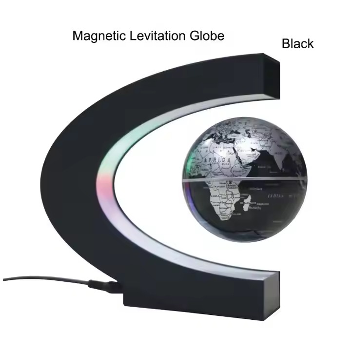 World globe magnetic levitation floating globe lamp decorative led light gift