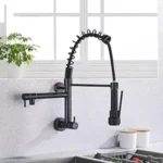 Single Lever Stainless Steel Kitchen Faucet Wall Mounted Luxurious Tap