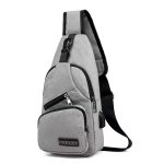 Usb Charging Crossbody Anti Theft Chest Bag Short Trip Messenger Bag