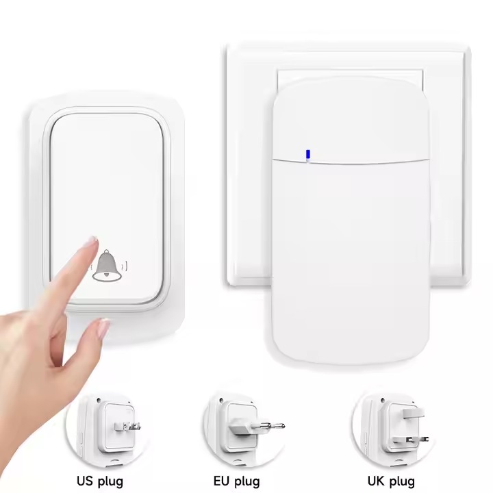 waterproof high volume door bell 150m long distance self powered wireless doorbell