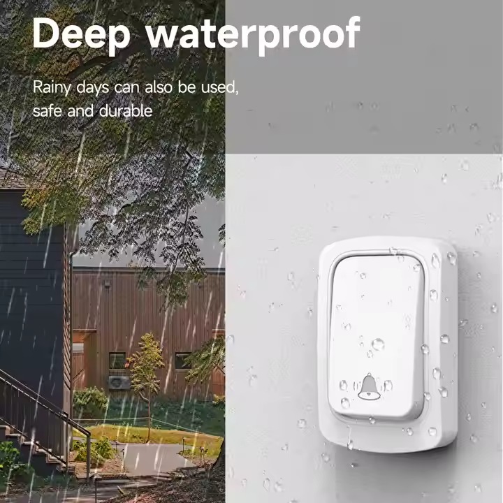 waterproof high volume door bell 150m long distance self powered wireless doorbell