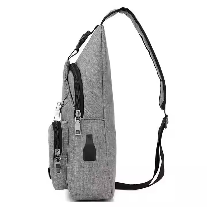 Usb Charging Crossbody Anti Theft Chest Bag Short Trip Messenger Bag