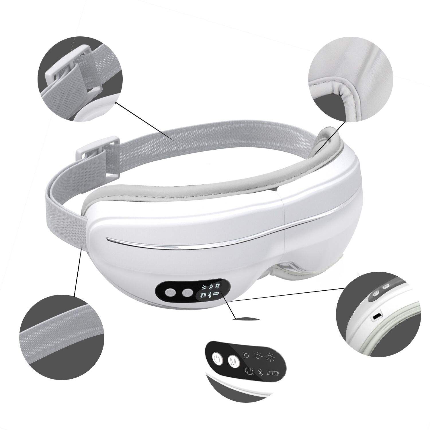 electric music wireless smart heat compression vibration eye massager