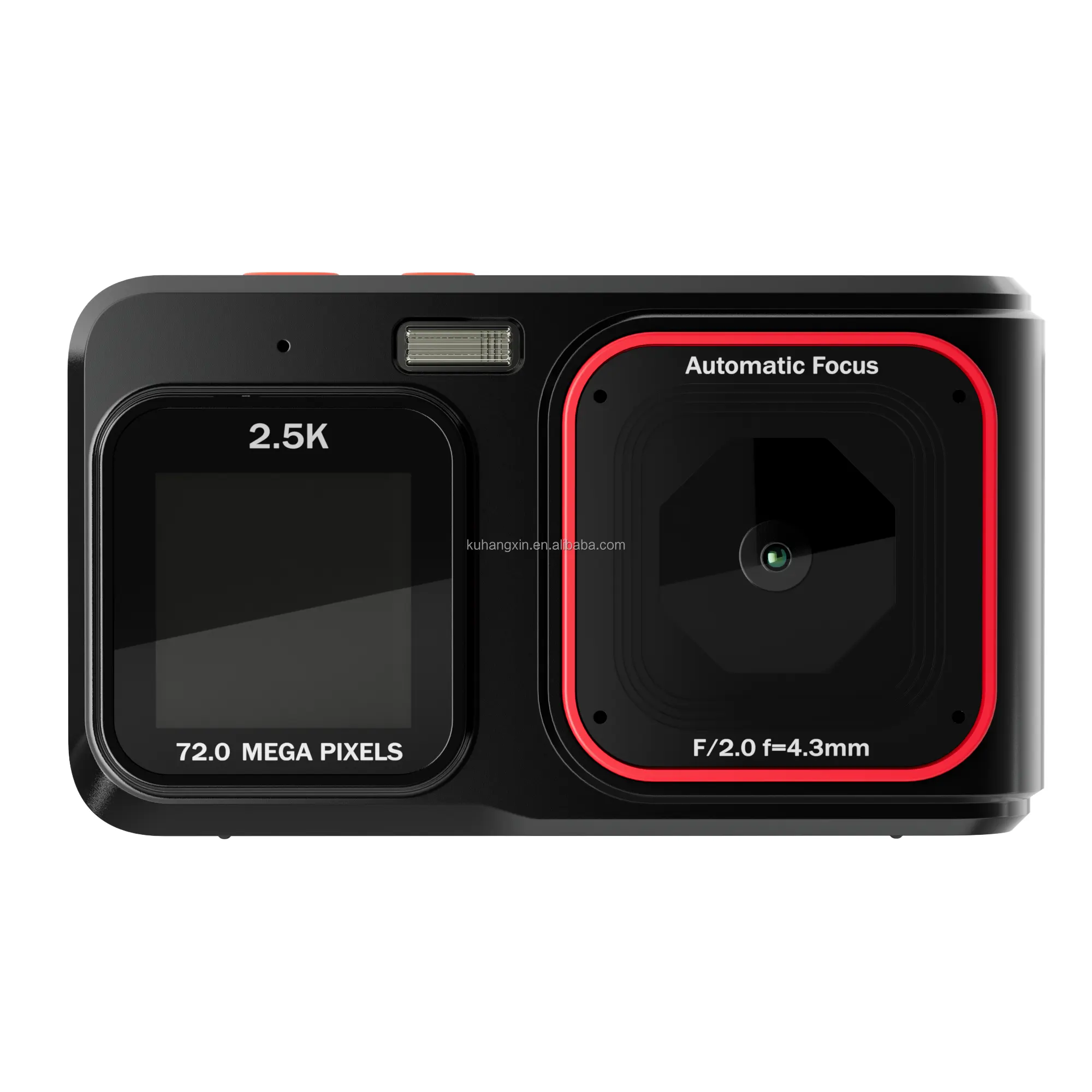 Dual Screen 2.5K HD 72 Megapixel Fashion Compact and Portable Digital Camera with Auto Focus Function