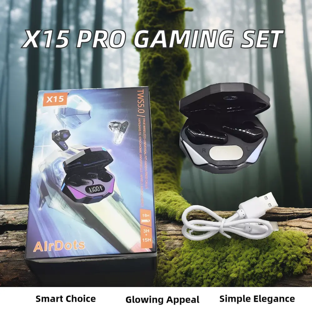 X15 PRO TWS Gaming Headset Waterproof In-Ear Earbuds