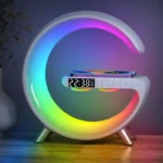 5-in-1 Home Theatre Device APP-Controlled Smart Light 15W Fast Wireless Charger Clock Time with Wireless speakers