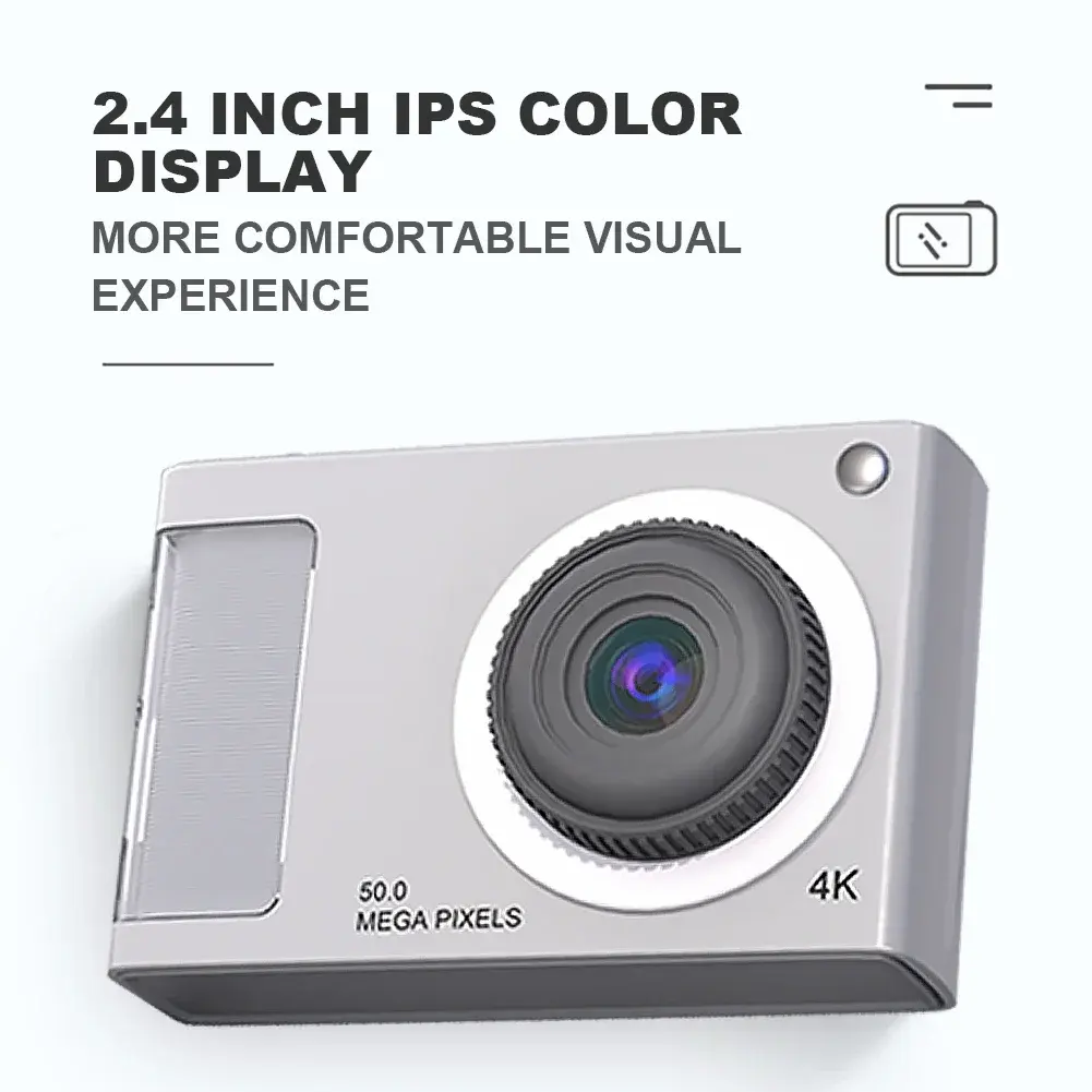 CCD Camera HD 1080P 48MP Dual Lens Kids Digital Camera Anti Shake Compact Small Camera Support 32GB Card Birthday Gifts for Kids