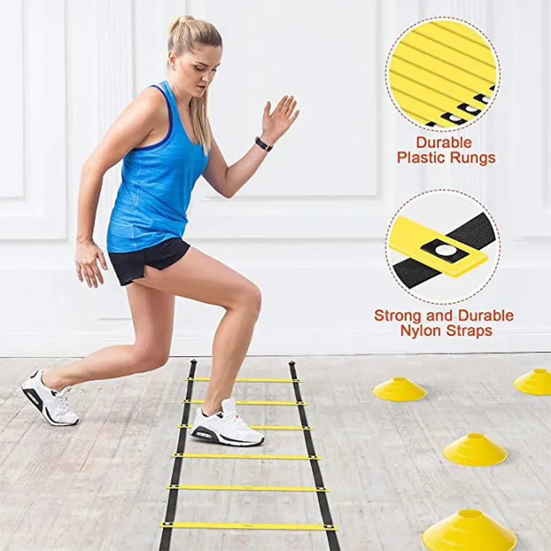 Football Soccer Sport Speed Agility Ladder Training Equipment Agility Training Set With 20 Feet Agility ladder set