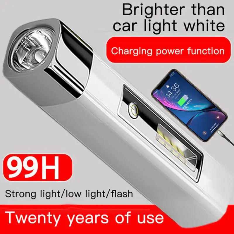 Mini Pocket Torch Portable Power Station for iphone Charger USB LED Flashlight Power Bank