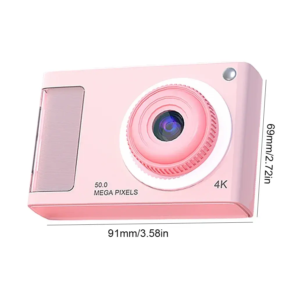 CCD Camera HD 1080P 48MP Dual Lens Kids Digital Camera Anti Shake Compact Small Camera Support 32GB Card Birthday Gifts for Kids