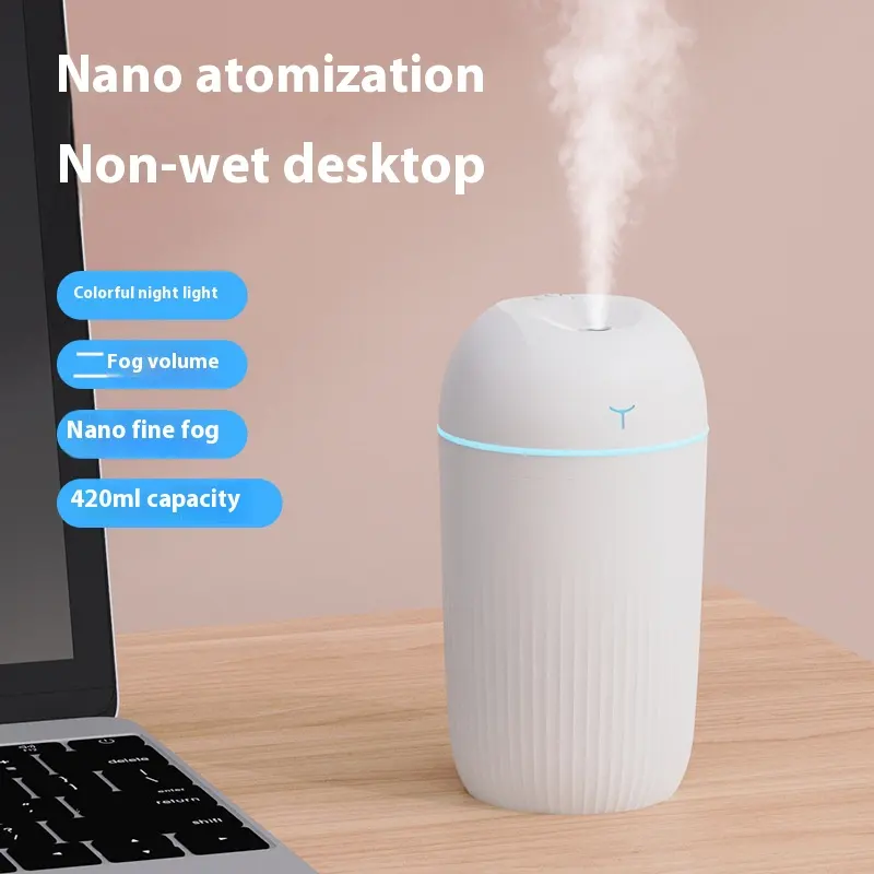 Mini Ultrasonic Air Humidifier Home Desktop Usb Night Light Large Capacity Aromatherapy Humidifier Gift