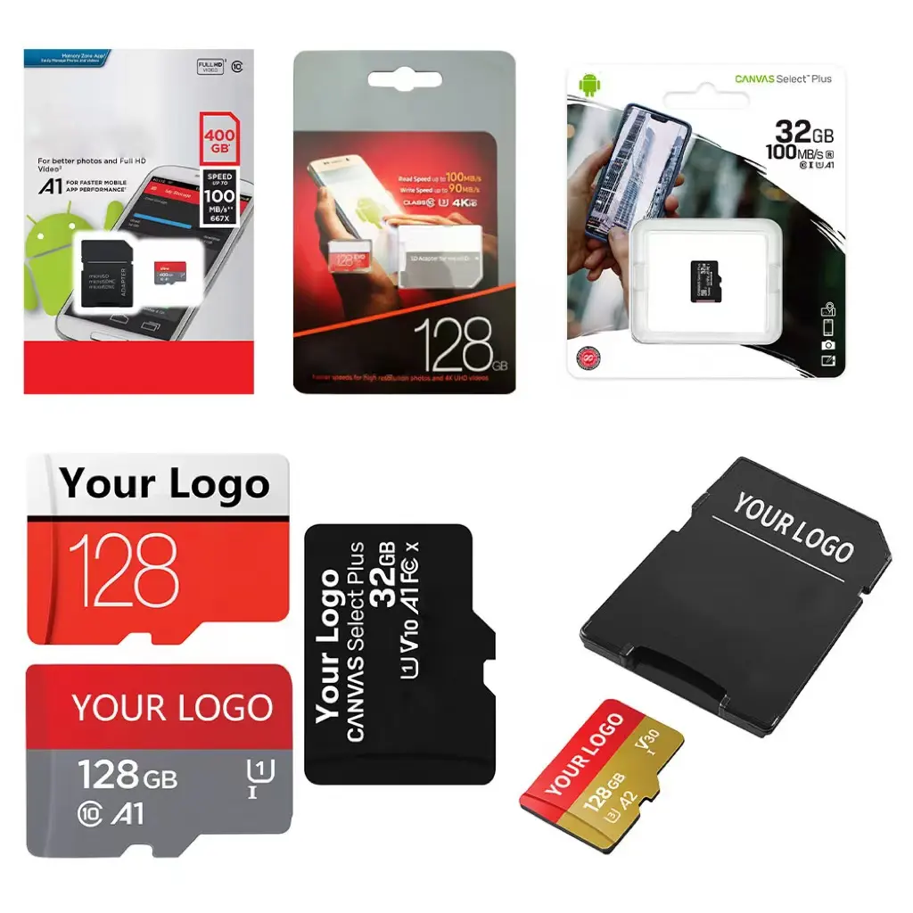 Customised Logo Fast Ship 100% Authentic   Camera 8GB 16GB 32GB 64GB 128GB 256GB Flash TF Cards 512g 1TB 2T Storage Card