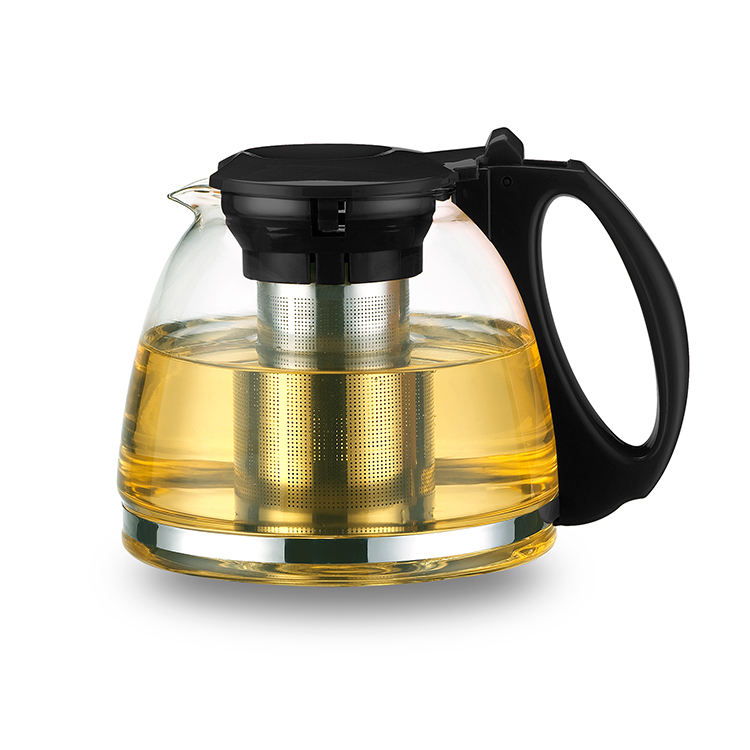 Tea Leaf Infuser Glass Tea Pot Stovetop Removable Loose Stainless Steel Modern Coffee & Tea Sets