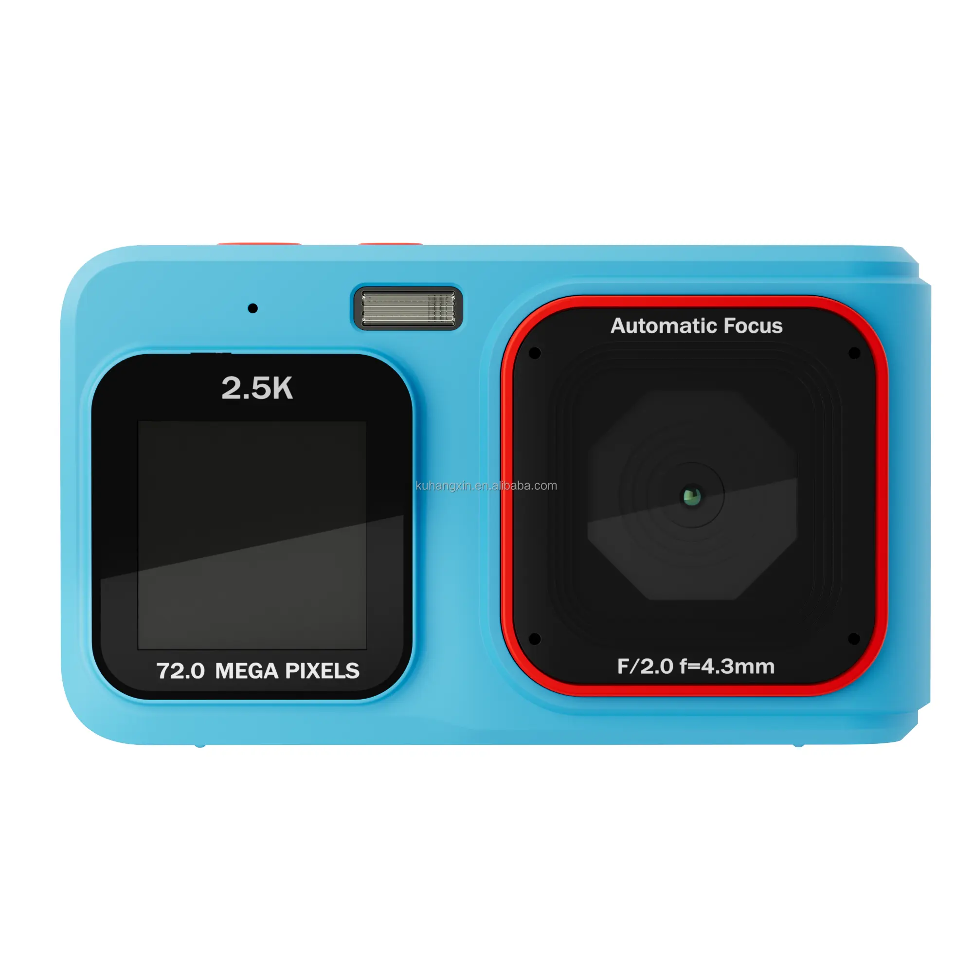 Dual Screen 2.5K HD 72 Megapixel Fashion Compact and Portable Digital Camera with Auto Focus Function