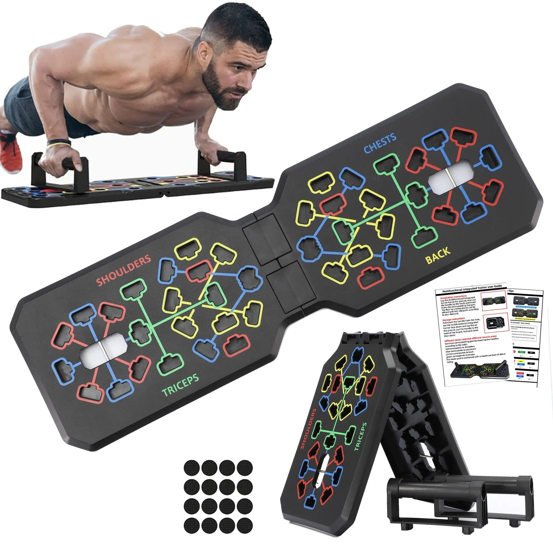 Home Workout Equipment Multi-Functional Push up Board Fitness Floor Chest Muscle Exercise Strength Arm Push Up Board