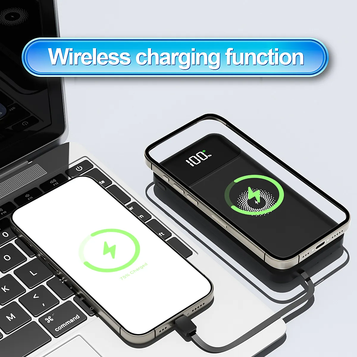 M-Queen PD Custom Multifunction Batterie Externe Powerbank 20000mah Fast Charging Portable Charger Power Bank Wireless Charging