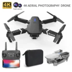 Beginner Drone 10 Minutes 4 Axis WiFi Flight Controller LED Dual Camera 4K Video VTOL E88 Pro RC Drones