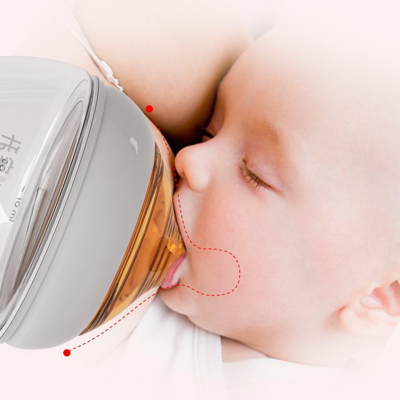 Baby Bottle Wide Neck Glass Feeding Bottle for Newborn Baby Anti fall