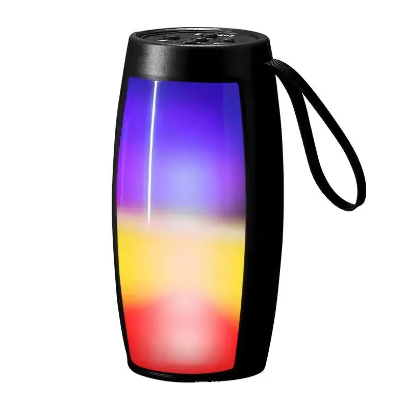 New Style Portable Wireless gaming Speaker with Mixed Colorful LED Lights Multifunction Outdoor Party smart Speaker