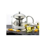 Tea Leaf Infuser Glass Tea Pot Stovetop Removable Loose Stainless Steel Modern Coffee & Tea Sets