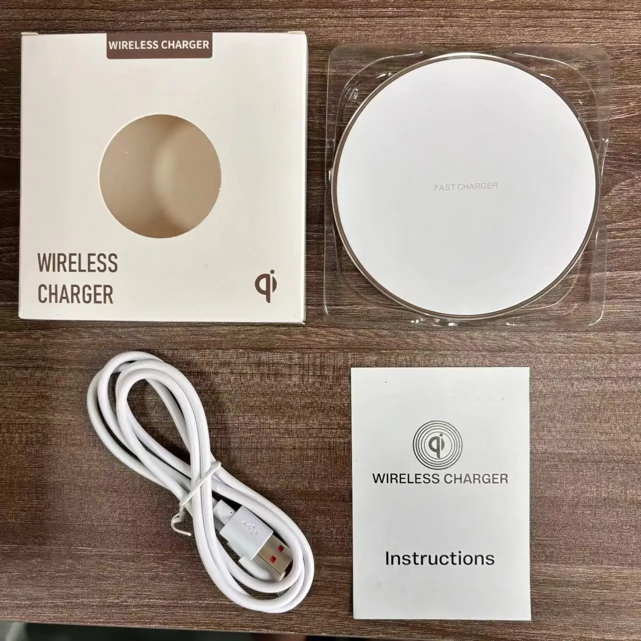 Wireless Charger Pad LED Light Fast Charging Wireless Phone Chargers Mobile Phone ABS