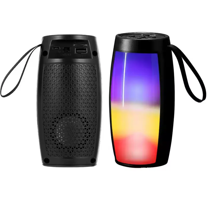 New Style Portable Wireless gaming Speaker with Mixed Colorful LED Lights Multifunction Outdoor Party smart Speaker