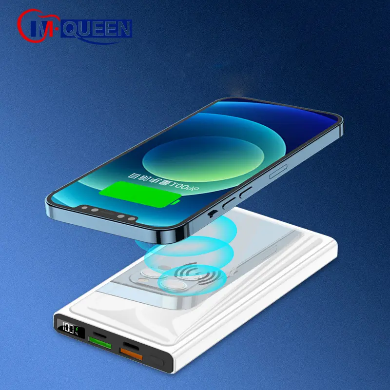 Portable Charger Battery Rosh Slim PD Powerbank 10000mah 22.5W OEM Led display Custom Fast Charging Wireless Power Bank 20000mah