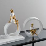 Reading Statues Living Room Table Ornaments Resin Crafts Abstract Figurines for Office Desktop Accessories