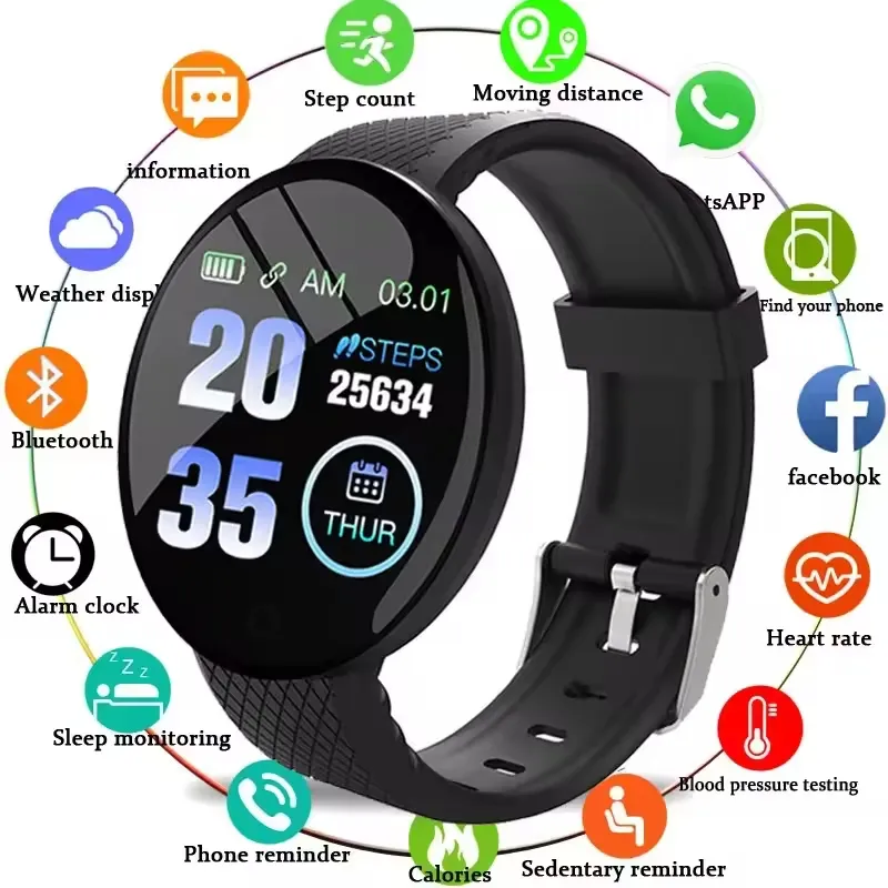 Smart Watch Men Women Smartwatch Digital Watches Sports Fitness Tracker Watch Blood Pressure Waterproof