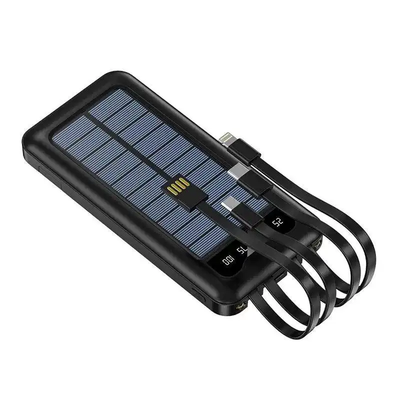 Solar Powerbank 20000mAh Charger Power Bank 10000mAh Flash Light Solar Power Banks Charger With Stand