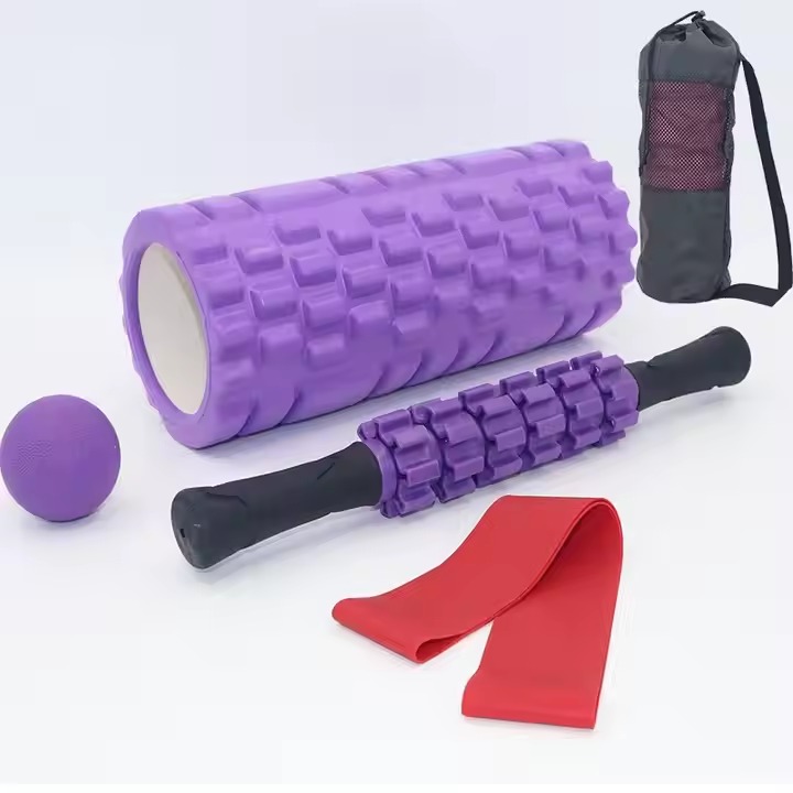 Deep Tissue 6 in 1 Muscle Massage Stick Hoop Band Foam Rollers