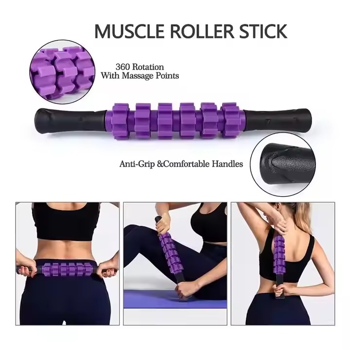 Deep Tissue 6 in 1 Muscle Massage Stick Hoop Band Foam Rollers