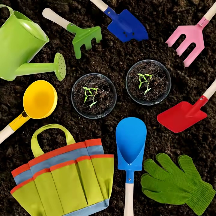 Kids Gardening Set 14Pcs Gardening Tools for Kids with Tote Bag