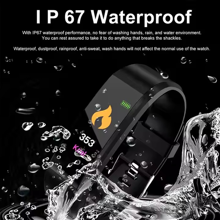 Fitness Tracker Smartband Wristband health monitoring exercise hand 115 plus smart watch