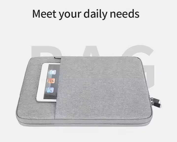 Laptop Sleeve with Pouch Zipper Messenger Laptop Thin Bag