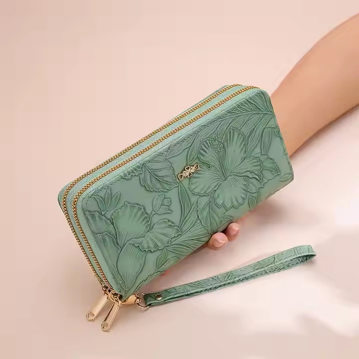 Fashionable Long Large Capacity Pu Leather Wallet Women Clutch Wallets