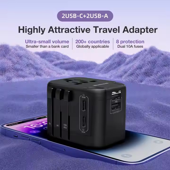 USB Port World AC Power Charger Multinational AU US UK EU Travel Adapter