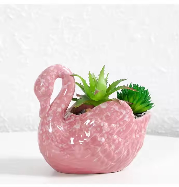 Animal Vegetarian Pot Ceramic Trumpet Succulent Creative Modern Personality Plant Pot