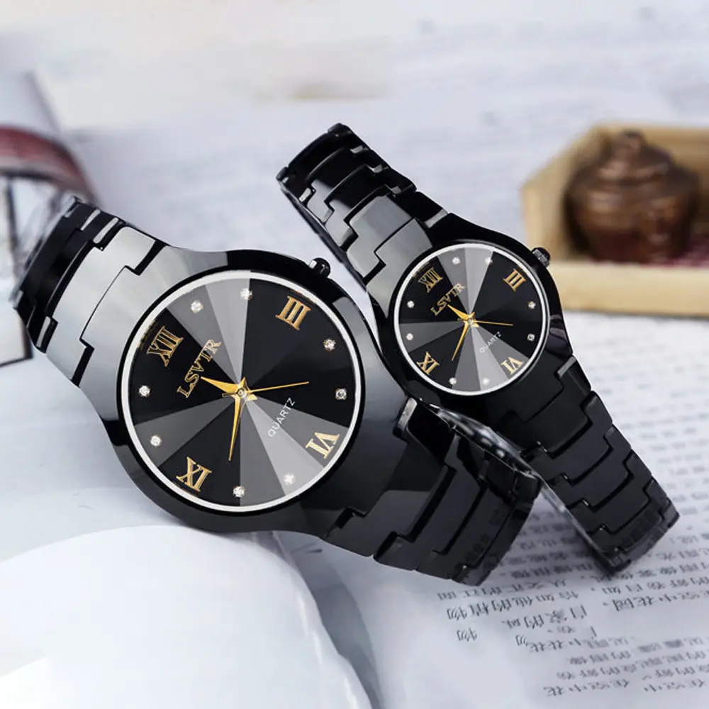 OEM ODM Hot Selling LSVTR Waterproof Couple watch Love Women and Titan Calendar Men Unisex Ladies Stainless Steel Quartz Watch