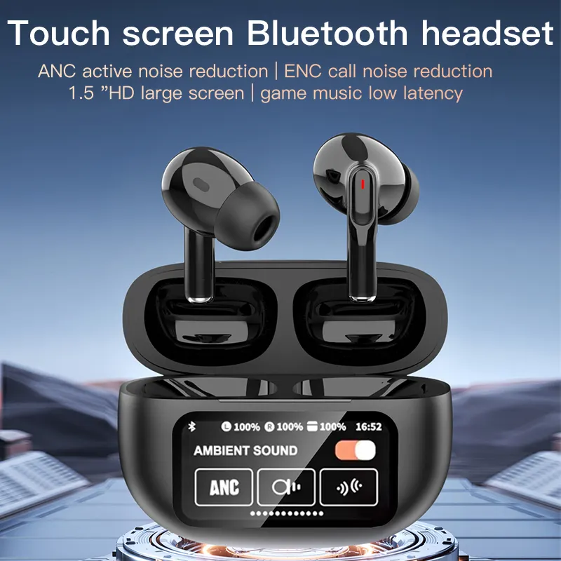 ANC+ENC retro headphones earphone Over-ear headphones wireless earphone ear buds tws mini earbuds with powerbank A9 Plus Pro