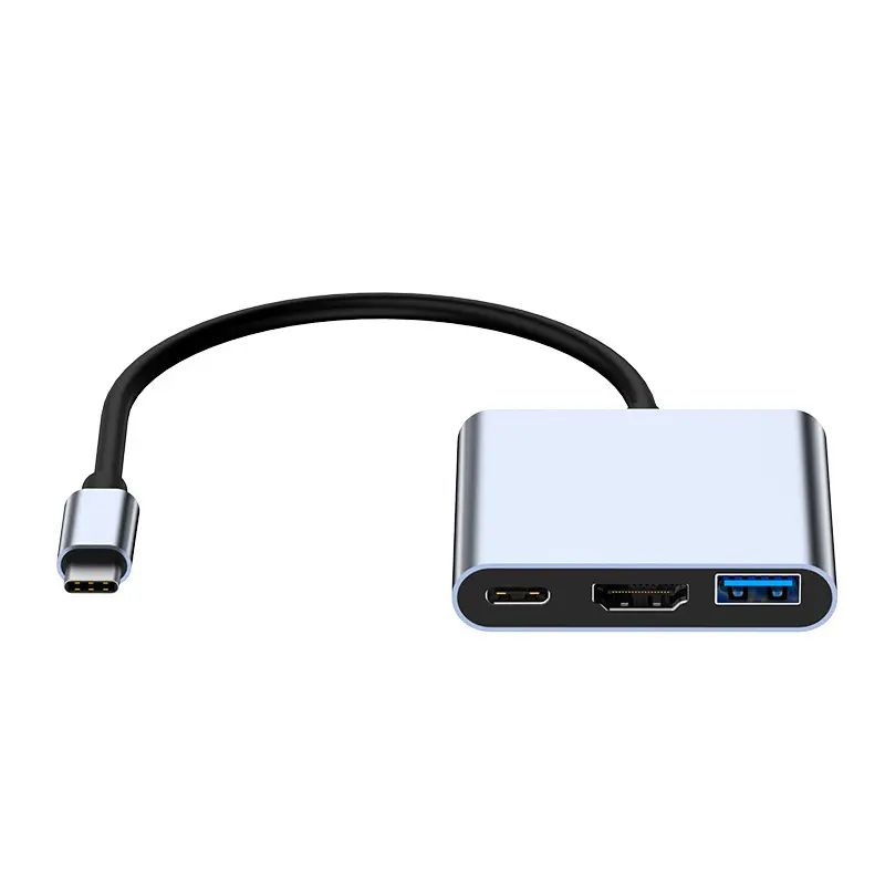 Type C TO HDMI-compatible USB3.0 PD Converter Adapter 3 In 1 fast charging multi USB Hub for ps5