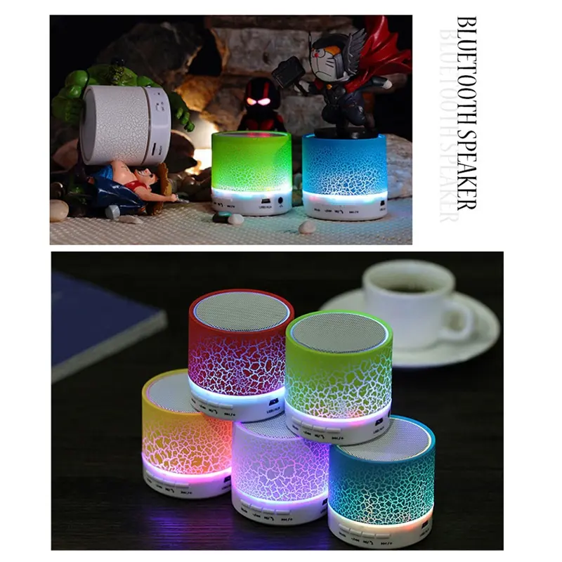 A9 Mini Portable mobile phone wireless Speaker with Colorful LED Light