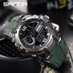 Sanda 6015 Digital watch Parameter Japan original Movement Original battery Fashion Unique Men Wrist Watch Jam Tangan