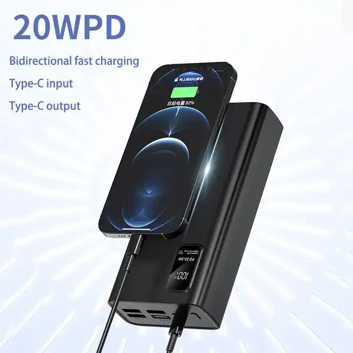 Portable Charger 30000 mAh Power Banks Mobile Dual USB Quick Charge High capacity PD Power Bank 30000mAh with Digital Display