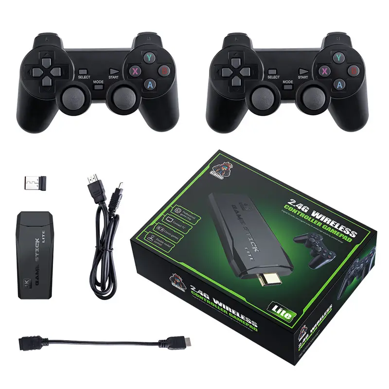 M8 Family TV 64G Built-in 20000 Games Stick 2 Wireless controller gamepad 4K HD Video game Console