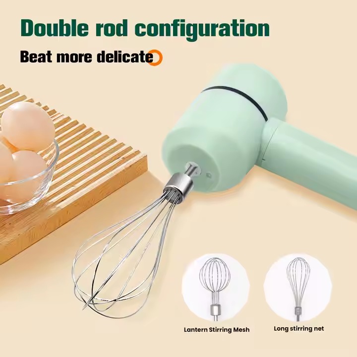 Rechargeable stainless steel mini kitchen electric milk cream egg whisk